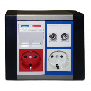 Настенный блок, сдвоенный, на 4 модуля Mosaic 45x45